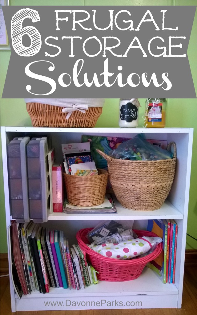 Six Fast and Frugal Storage Solutions. Great tips from a mom who organized her entire home without spending a dime!