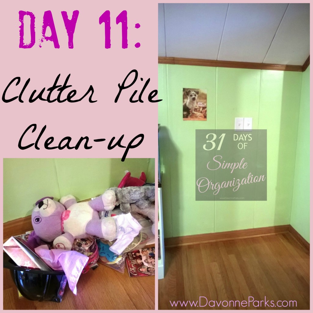 Inspiration to clean up a clutter pile - I needed this today!!
