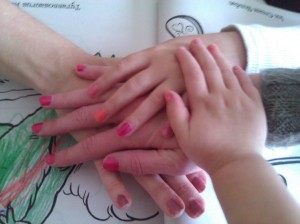 Free Day with my mom, and manicures all around from Lily.