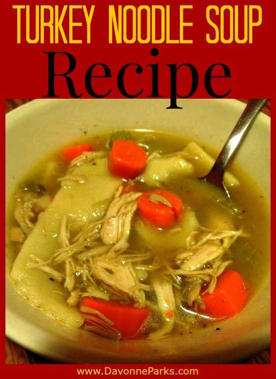 Homemade Turkey Noodle Soup Recipe - a perfect way to use leftover turkey!