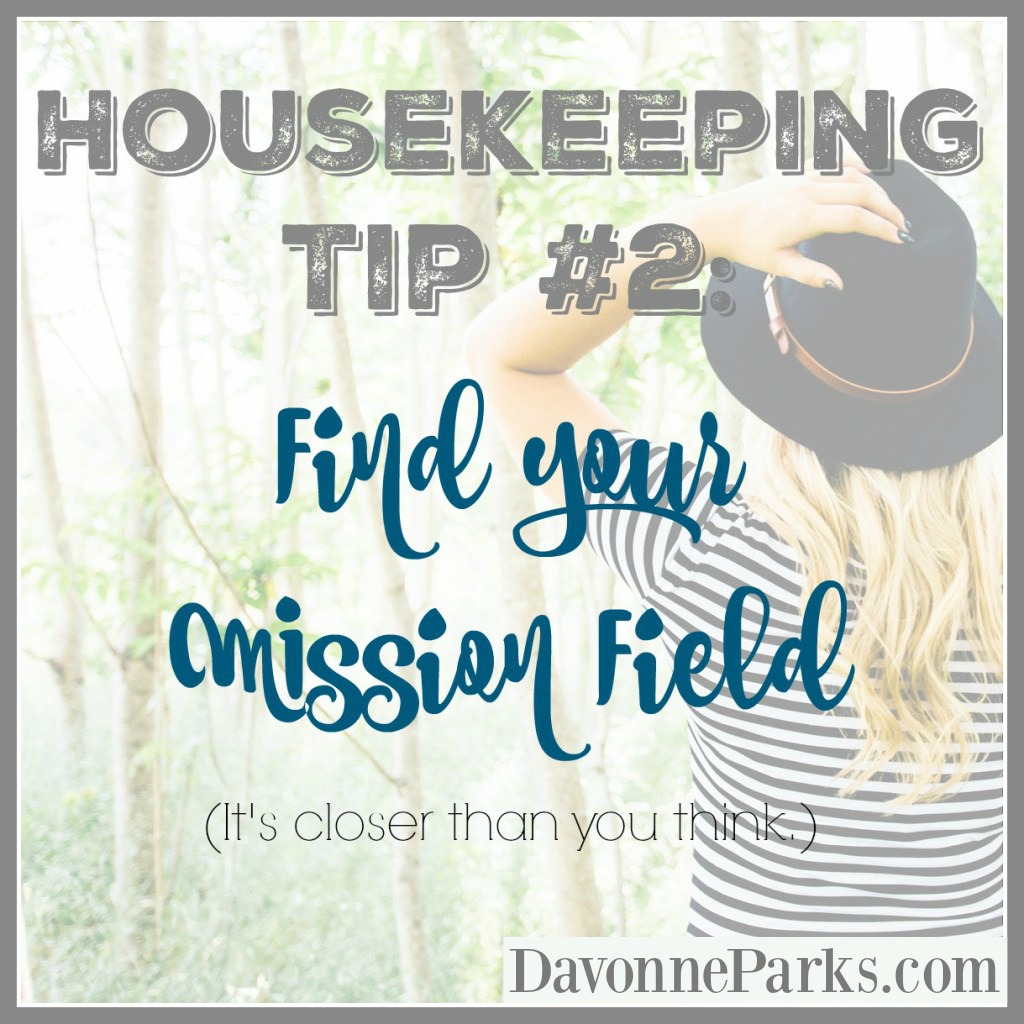 Housekeeping Tip #2: Find Your Mission Field (It’s Closer than You Think)