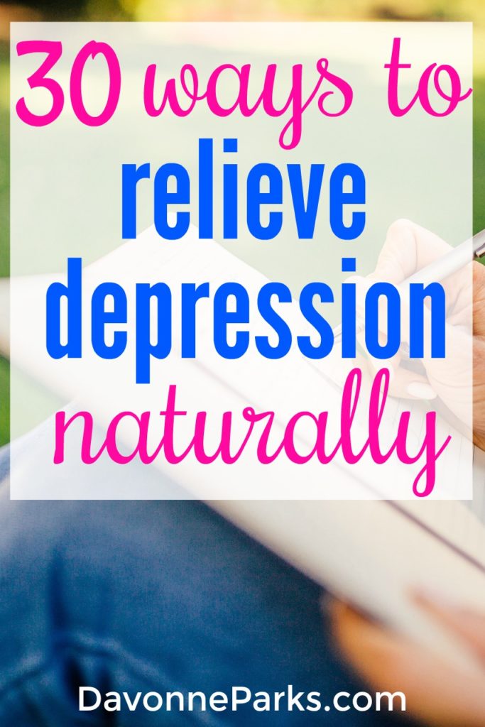 30 ways to naturally relieve depression. If you or a loved one has ever suffered from depression, this list is a must-see! Realistic, practical ideas that actually help to naturally relieve your emotional pain. 